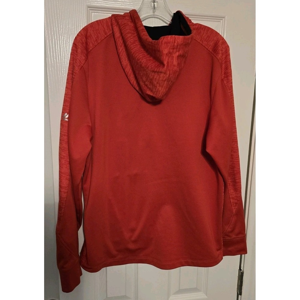MAJESTIC Chicago Blackhawks Therma Base Red Hoodie Mens Medium NHL Hocker Fleece - Picture 3 of 9